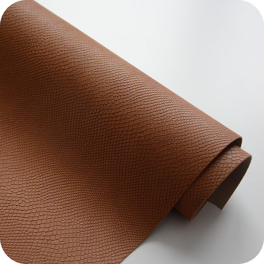 Кожзам переплетный с тиснением "Питон",  светло-коричневый