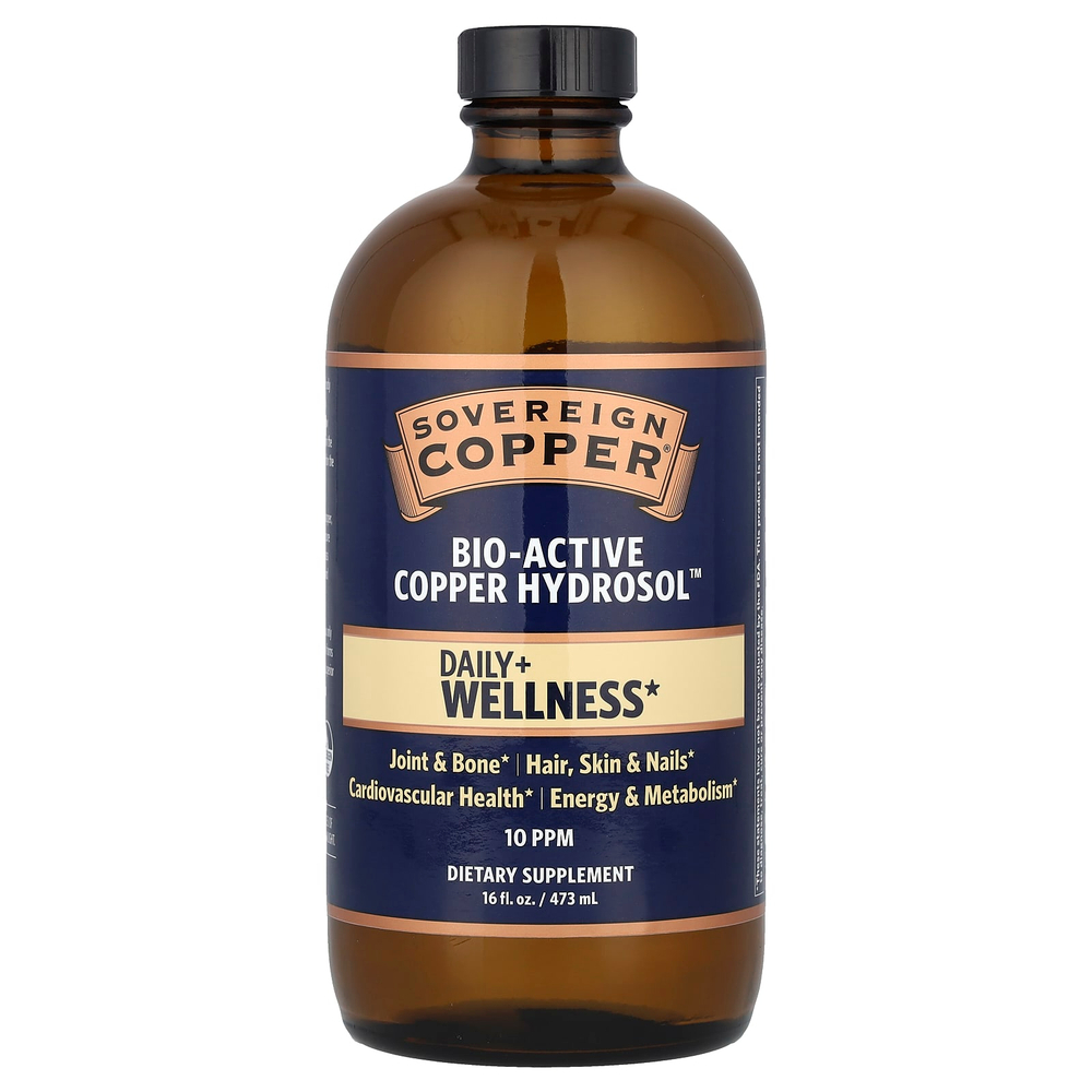 Sovereign Silver, Bio-Active Copper Hydrosol ™, 10 част. / Млн, 473 мл (16 жидк. Унций)