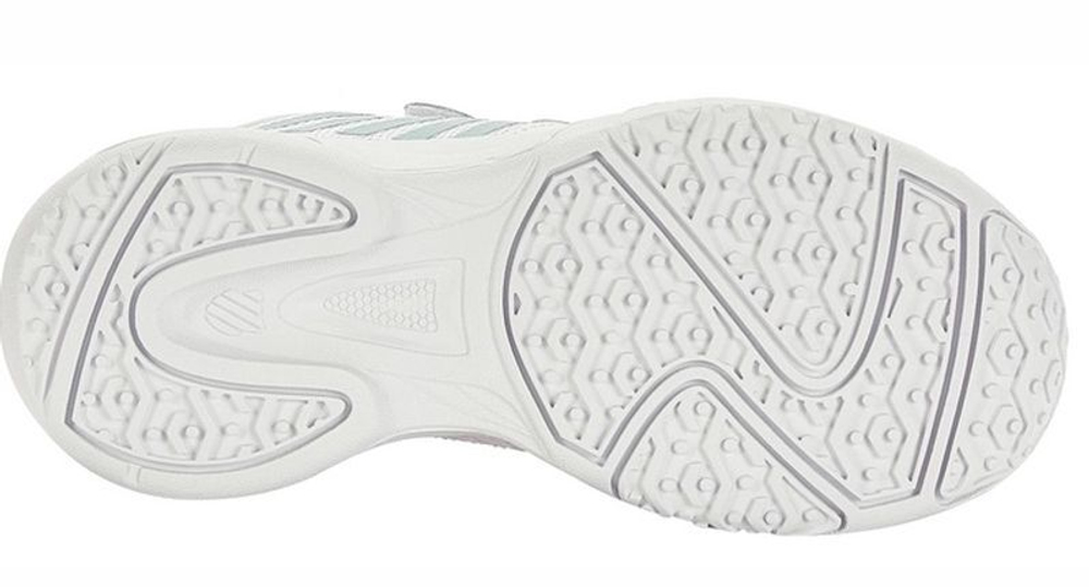 детские Кроссовки теннисные K-Swiss Court Express Strap Omni - white/nile blue/desert flower