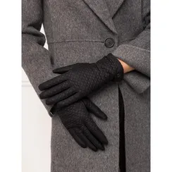 Перчатки женские п/ш LB-0100 цвет черный, размер 8.5