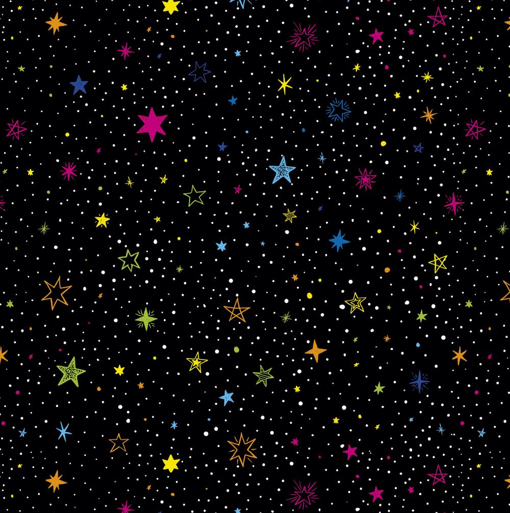 Упаковочная бумага (0,7*1 м) Яркие звезды, 10 шт.