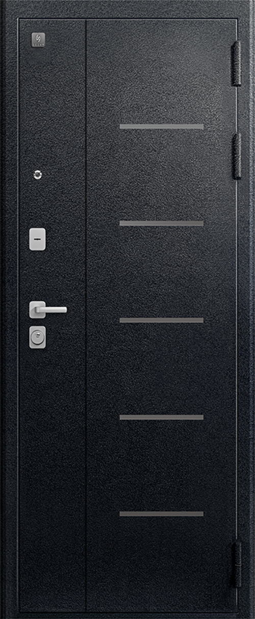 Стальная дверь V-04 Черный муар (2026г)