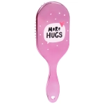 Расческа массажная зеркальная «Animals», лисички, микс 4 цвета, 7,5*23 см (блистер Ultramarine)