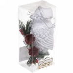 Ёлочная игрушка «Волшебная птица» 7*5*12 см , серебро