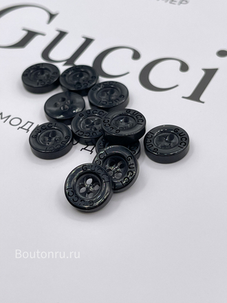Пуговицы Гучч. на прокол черные