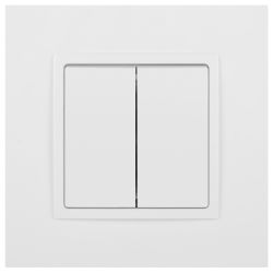 Переключатель ЭРА Elegance 14-1112-01М перекрёстный двойной, 10АХ-250В, белый матовый