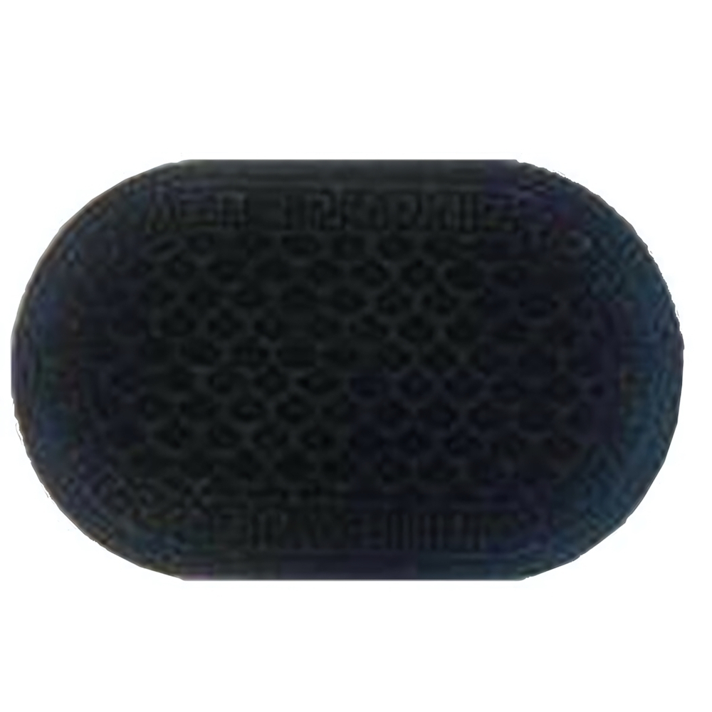 Коврик придверный влаговпитывающий "ЧЕШУЙКИ" 45*75 см. овальный черный