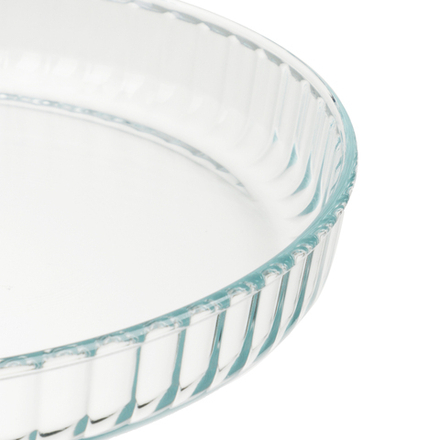 SATOSHI Форма для запекания жаропрочная круглая, рельефный бортик, стекло, 27.7х3.5см, 1.6л