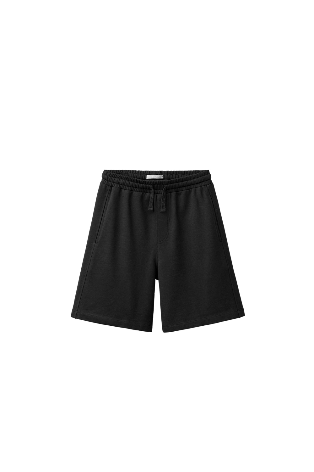 ZARA КОМПЛЕКТ ИЗ ФУТБОЛКИ И ШОРТОВ С НАДПИСЬЮ, ЧЕРНЫЙ