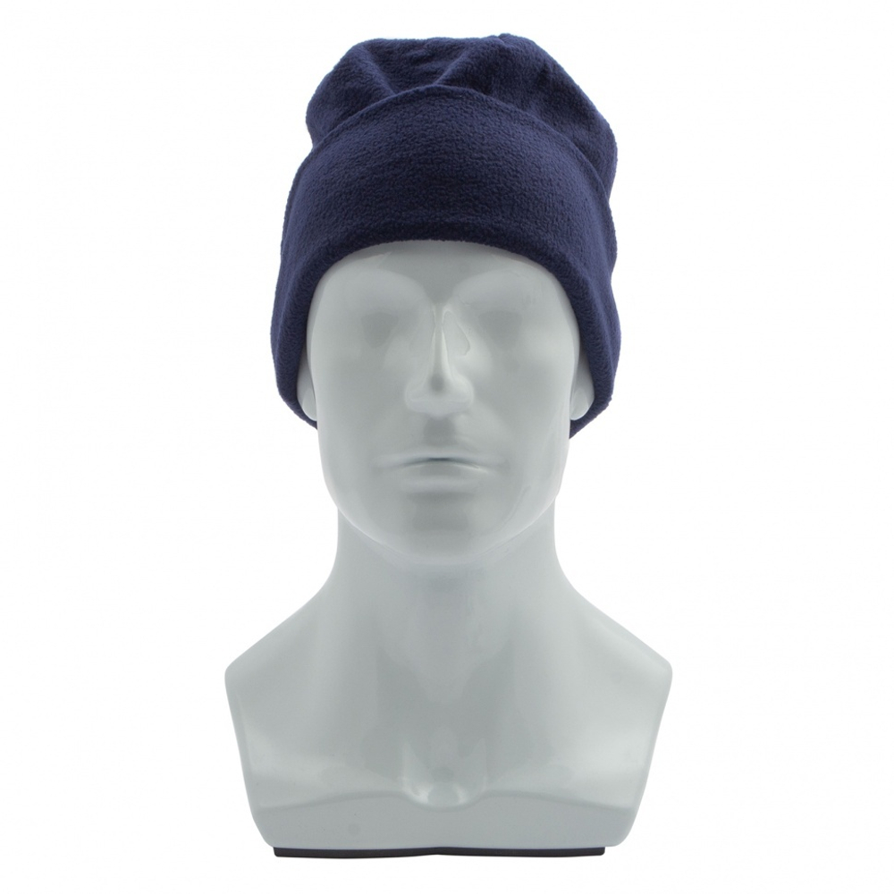 Шапка с отворотом из флиса для взрослых, размер 58-59, синяя Россия Сибртех