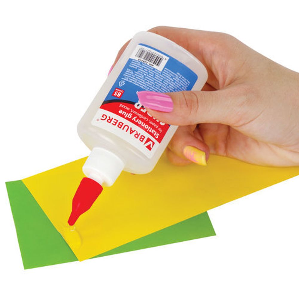 Клей канцелярский BRAUBERG-СУПЕР (для бумаги, картона, дерева), 85 г, 228419