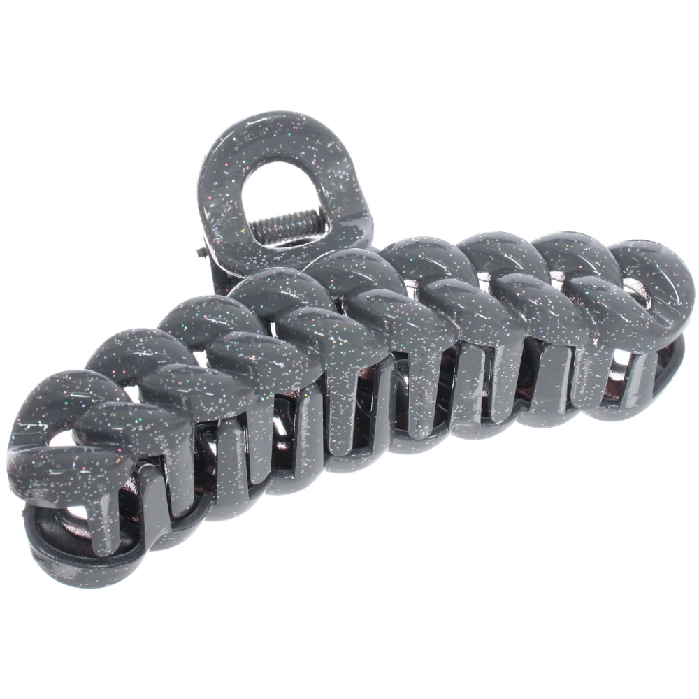 Заколка - краб для волос «AKS - MANTANA», микс 6 цветов, косичка, 10*2см