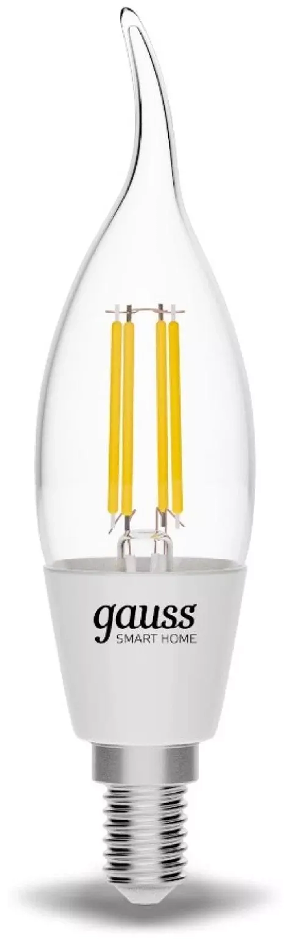 Лампа Gauss Smart Home Filament СF35 4,5W 495lm 2000-6500К E14 изм.цвет.темп.+дим. LED 1280112