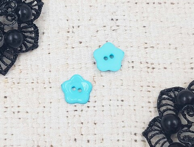 Пуговицы "Звезда", р. 1,2х1,2 см, ментоловый