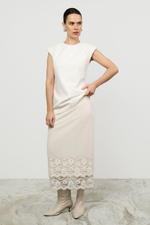 Юбка миди из трикотажа