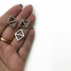 Ромб для бретели серебро 8 мм, Arta-F