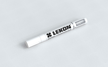 Маркер с нитроэмалью 4мм Белый LEKON Standart 011904