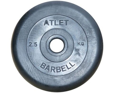 Диск обрезиненный BARBELL ATLET 2,5 кг / диаметр 31 мм