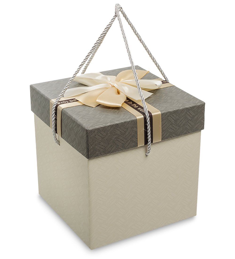 WF-84/1-A Коробка «Квадрат» цв.беж./сер.