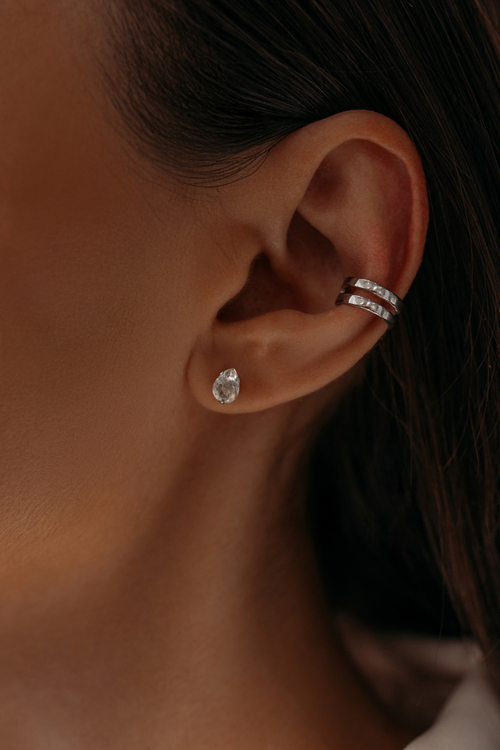 Серьги со вставками горного хрусталя