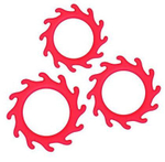 Набор из 3 красных эрекционных колец Renegade Gears