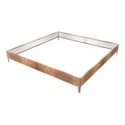 Клумба квадратная оцинкованная 1 ярус  Темное дерево