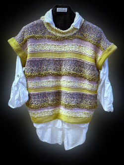 Вязаный жилет оверсайз Мимоза шишибрики