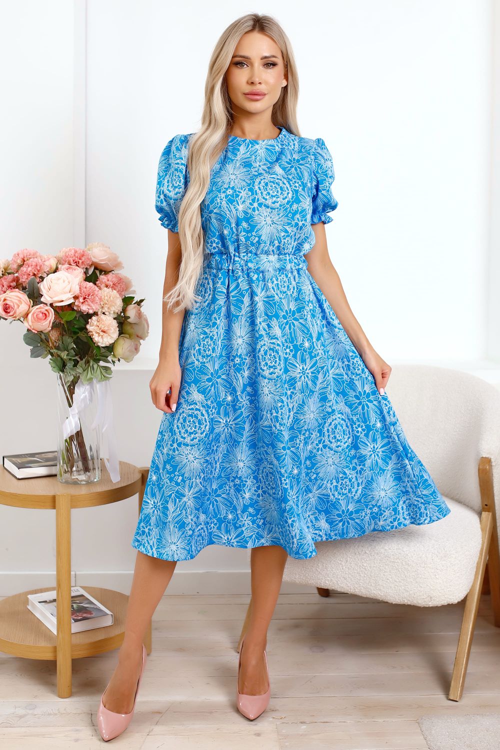 Платье Оливия (голубое) П15935-45М LT Collection