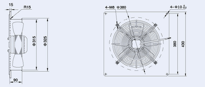 Вентилятор Weiguang YWF-2D-300-S(B)-92/35-B (YWF(K)2D300-ZF)