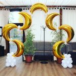 Шар (35"/89 см) Фигура, Полумесяц, Золото 1 шт.