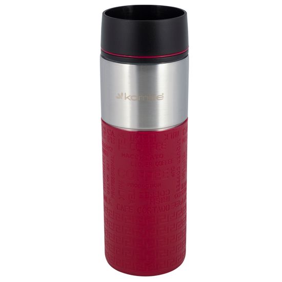 Термокружка 420 мл. из нержавеющей стали Kamille KM-2098 с TPR вставкой