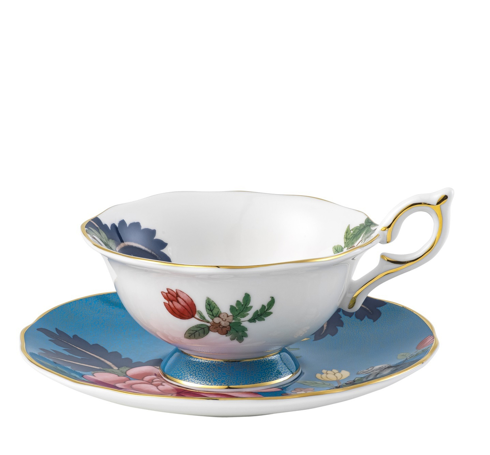 Wedgwood Чайная чашка Wonderlust 140 мл с блюдцем Сапфировый сад