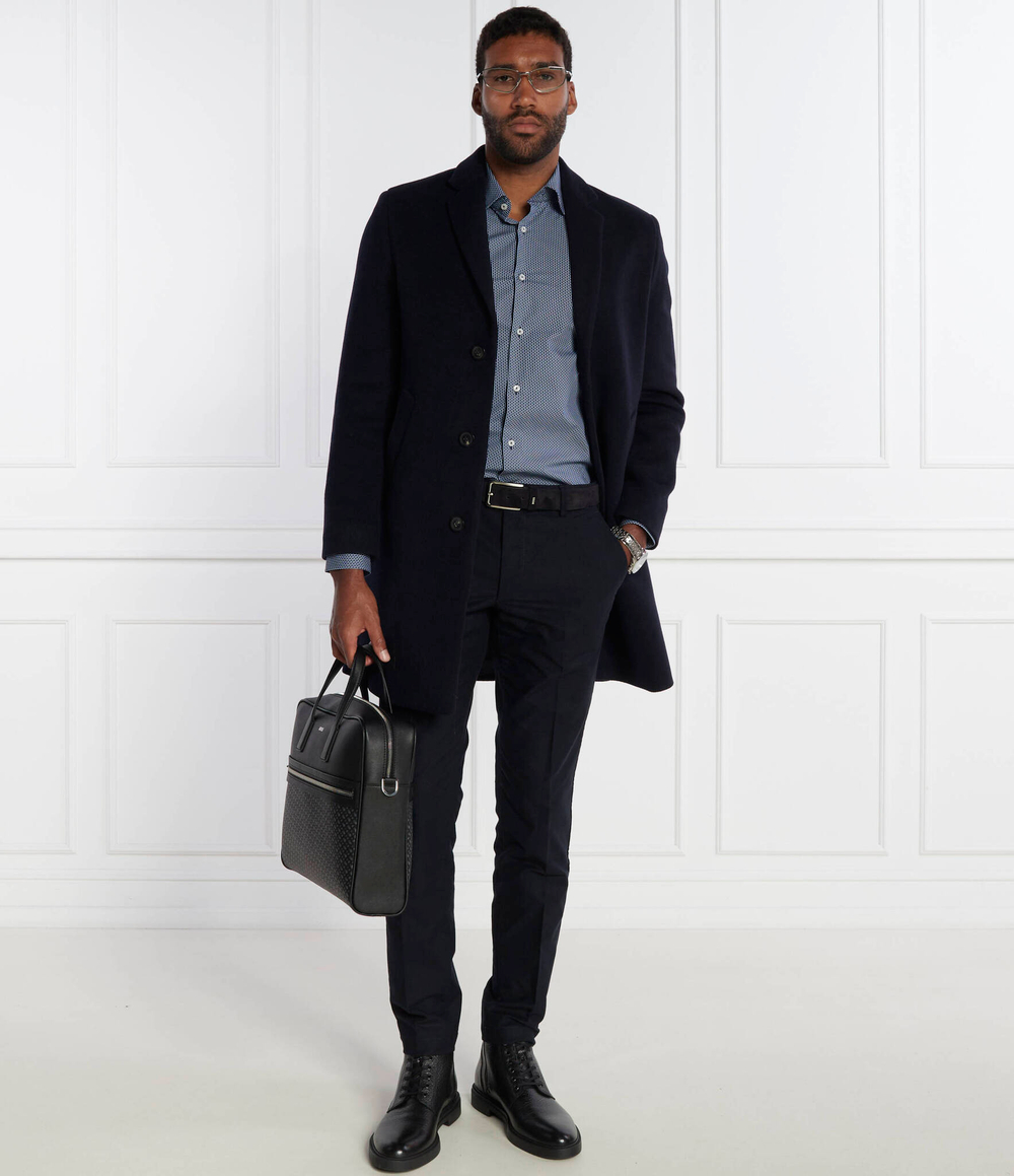 Рубашка H-HANK-kent BOSS BLACK - голубой(50510204)