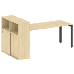 Метал Систем Куатро Стол письменный с шкафом-купе на П-образном м/к 50БП.РС-СШК-3.5 Т