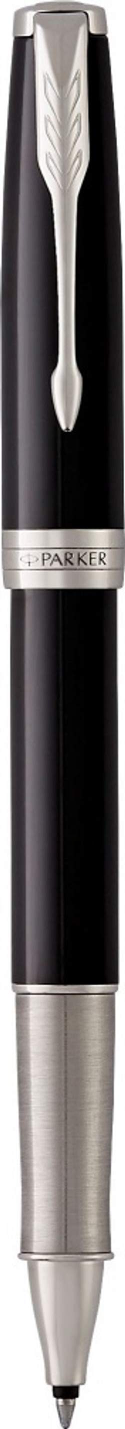 Ручка роллер Parker Sonnet  Lacquer Deep Black CT, стержень: F, цвет чернил: black, в подарочной упаковке