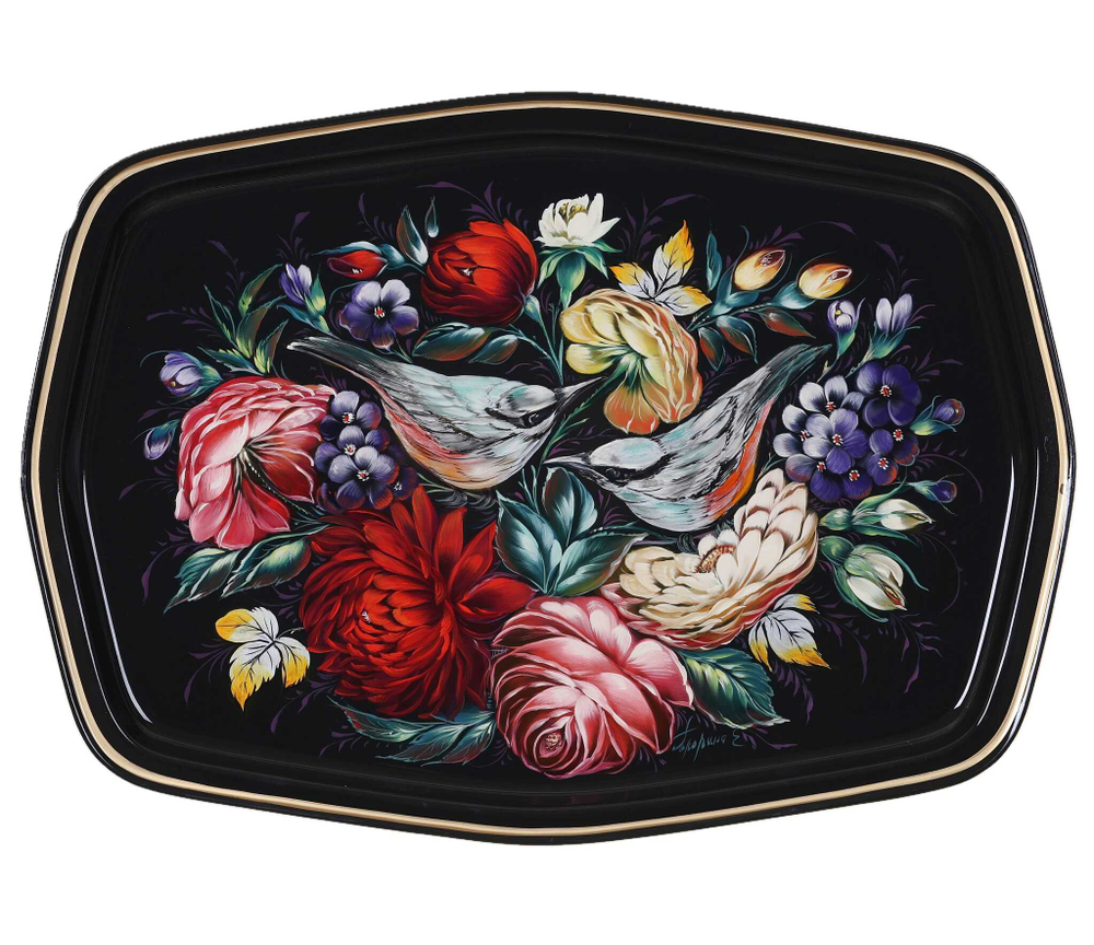 Zhostovo metal tray A18D070425112