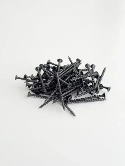 Саморезы черные 3,5х51 мм шурупы по дереву, гипсокартону 100шт