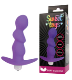 Анальная втулка с вибрацией Sweet Toys фиолетовая 9,5 см