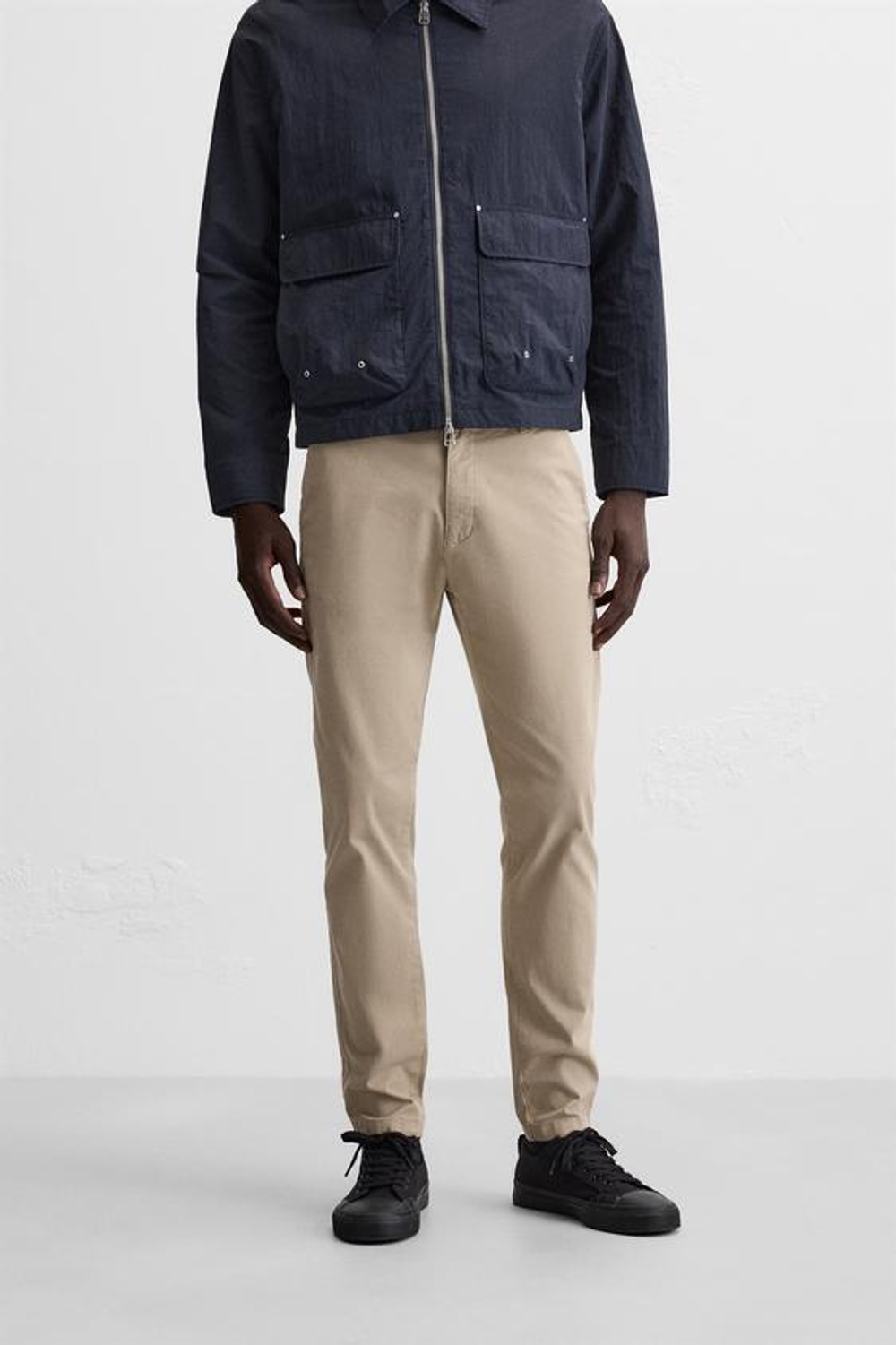 ZARA БРЮКИ ЧИНОС SKINNY FIT, БЕЖЕВЫЙ