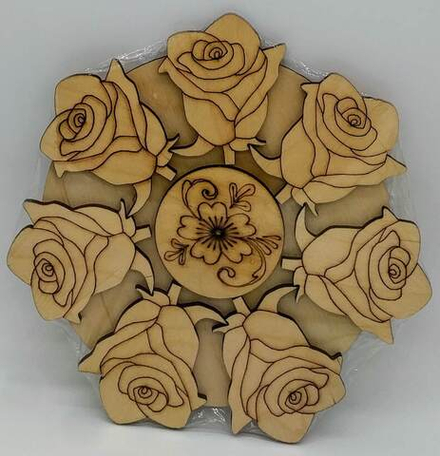 Подставка деревянная "Роза"