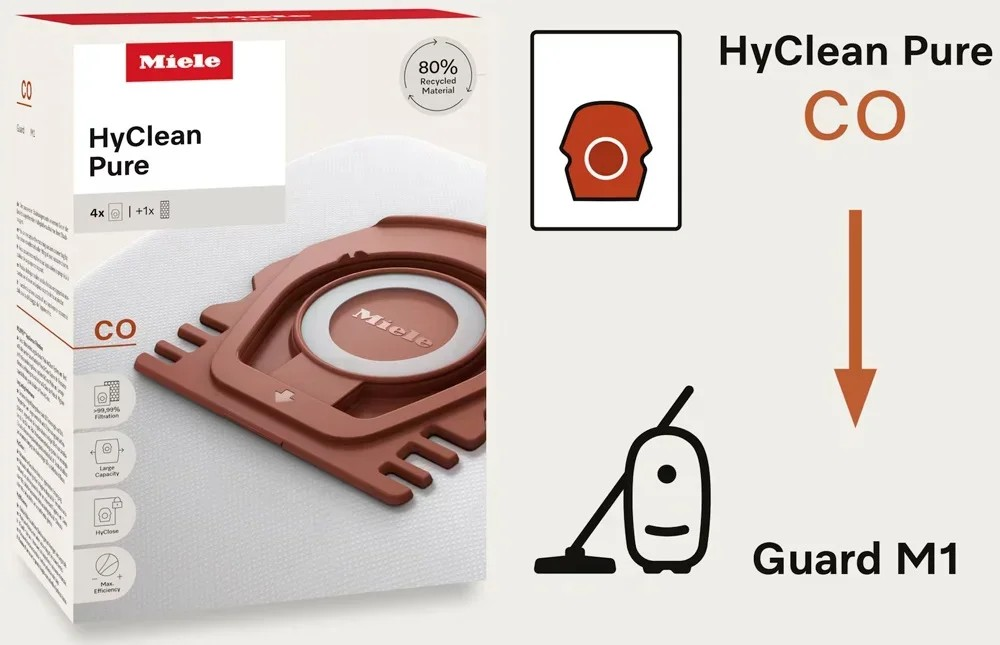 Комплект мешков-пылесборников Miele HyClean Pure CO с фильтром