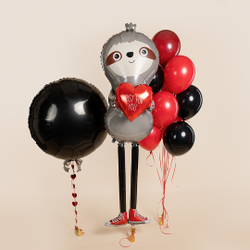 Ходячий шар "Ленивец с сердцем для тебя"