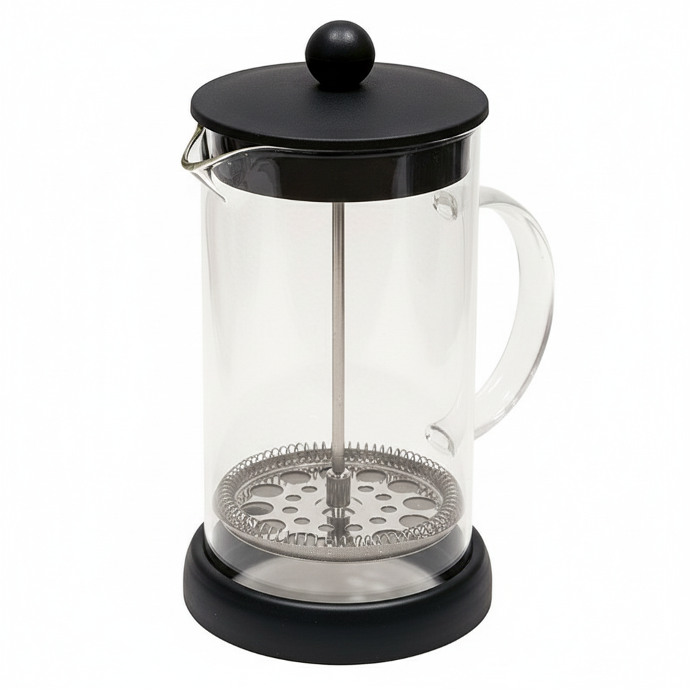 Чайник заварочный/кофе-пресс Munk, 1 л, боросиликатное стекло/пластик