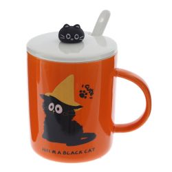 GAEM Кружка с крышкой и ложкой, 220 мл, L11,5 W8,5 H12 см, 4в.