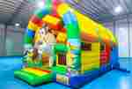 Коммерческий надувной батут «Зверята с крышей 2» без горки, 7*5*4 м