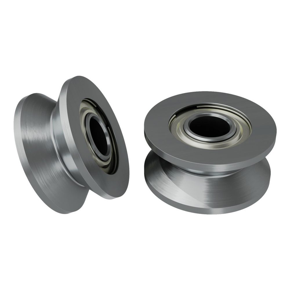 1609 Series V-Groove Bearing (4mm ID x 13mm OD, 6mm Thickness) - 2 Pack