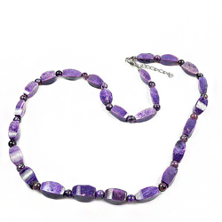 Бусы "Фиалка" чароит экстра асс.