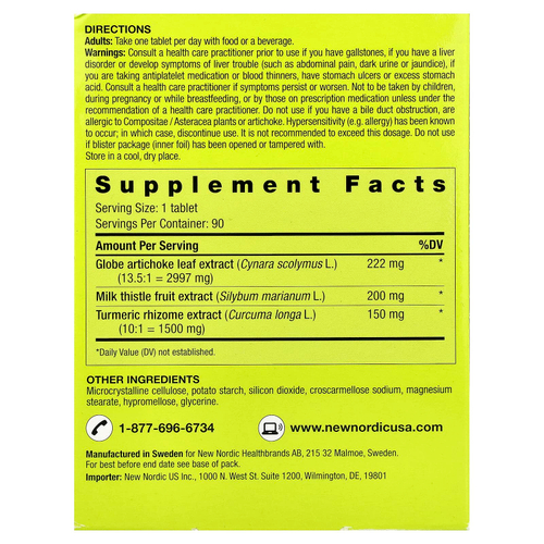 New Nordic, Active Liver ™, 90 таблеток