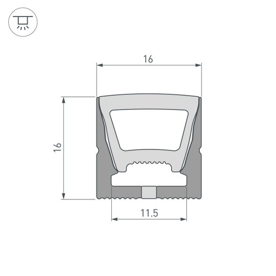 Профиль Arlight WPH-Flex-1616-Top-S11-5M Black 045759