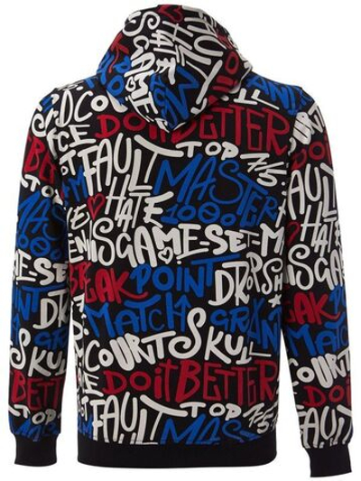 Мужская теннисная кофта Hydrogen Graffiti FZ Hoodie Man - black